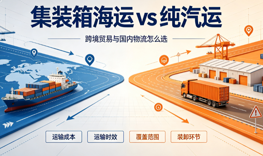 集装箱海运 vs 纯汽运：区别在哪？企业发货该若何？